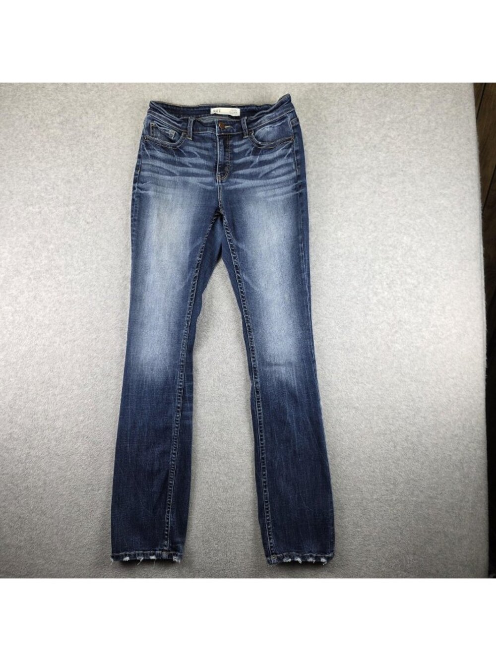 BKE Gabby Bootcut Jeans Womens 27x35.5 Blue High Rise Stretch Distressed Denim